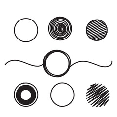 Wall Mural - hand drawn doodle circle object illustration