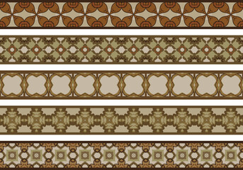 Poster - Seamless decorative borders