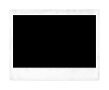 Rectangle Polaroid Frame Template On Transparent Background, Extracted, Png File