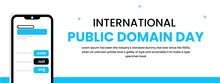 Simple Blue Color International Public Domain Day Poster