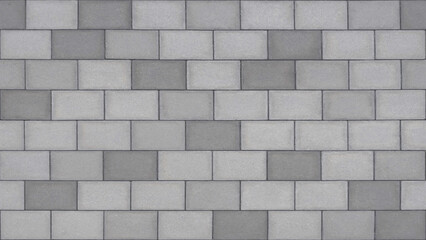 Texture background of some bricks, stone blocks or cobblestones in gray tone and low contrast. Seamless repeatable pattern for use in 3D modeling and graphic design