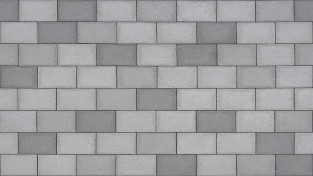 texture background of some bricks, stone blocks or cobblestones in gray tone and low contrast. seaml