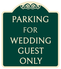 Wall Mural - Decorative parking sign guest parking only