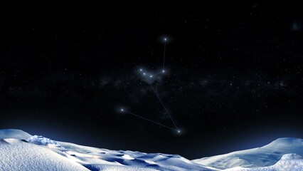 Wall Mural - the constellation hydrus, the southern water snake, is located in the southern hemisphere of the sky