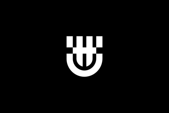 Alphabet letters UH, HU, U, H business Logo Initial Based Monogram Icon Vector.