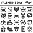 © OlegF - Set, valentines day icons set - icon, illustration on white background, glyph style