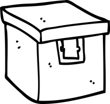 Black And White Cartoon Evidence Box