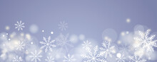 Winter Snowflakes Shape - Snow Design Element - Christmas Snowfall Happy New Year Theme