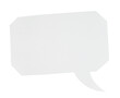 © berkahjayamaterial - Paper bubble text in octagon shape. Bubble speech in white crumpled paper texture.