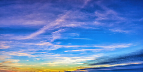 Wall Mural - sky view with clouds and sunlight summer