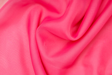 Canvas Print - pink silk. wavy fabric. abstract background for design