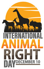 Canvas Print - International Animal Rights Day Banner