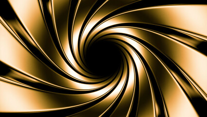 Wall Mural - yellow gleaming corridors. design.a black background with yellow wrapping creates a small moving spa