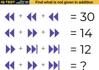 Mathematical operations. Math intelligence question, Addition subtraction and operation