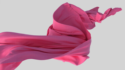 Sticker - Pink colored cloth piece of fabric background