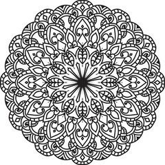 Oriental mystical pattern.Yoga mandala.Hand drawn illustration