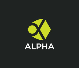 Wall Mural - Creative Alpha Logo Design  Template