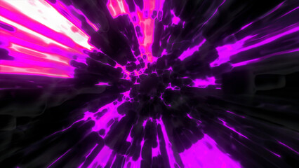 Wall Mural - gray and purple background. motion.a bright rotating tunnel in cartoon animation that spins at a fas