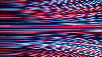 Wall Mural - purple background. motion.colored thin lines glowing with white light in animation running in differ
