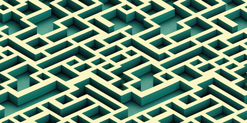 Abstract 3d maze structure wallpaper background design illustration