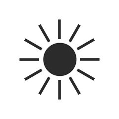 sun silhouette icon set. summer circle shape. heat