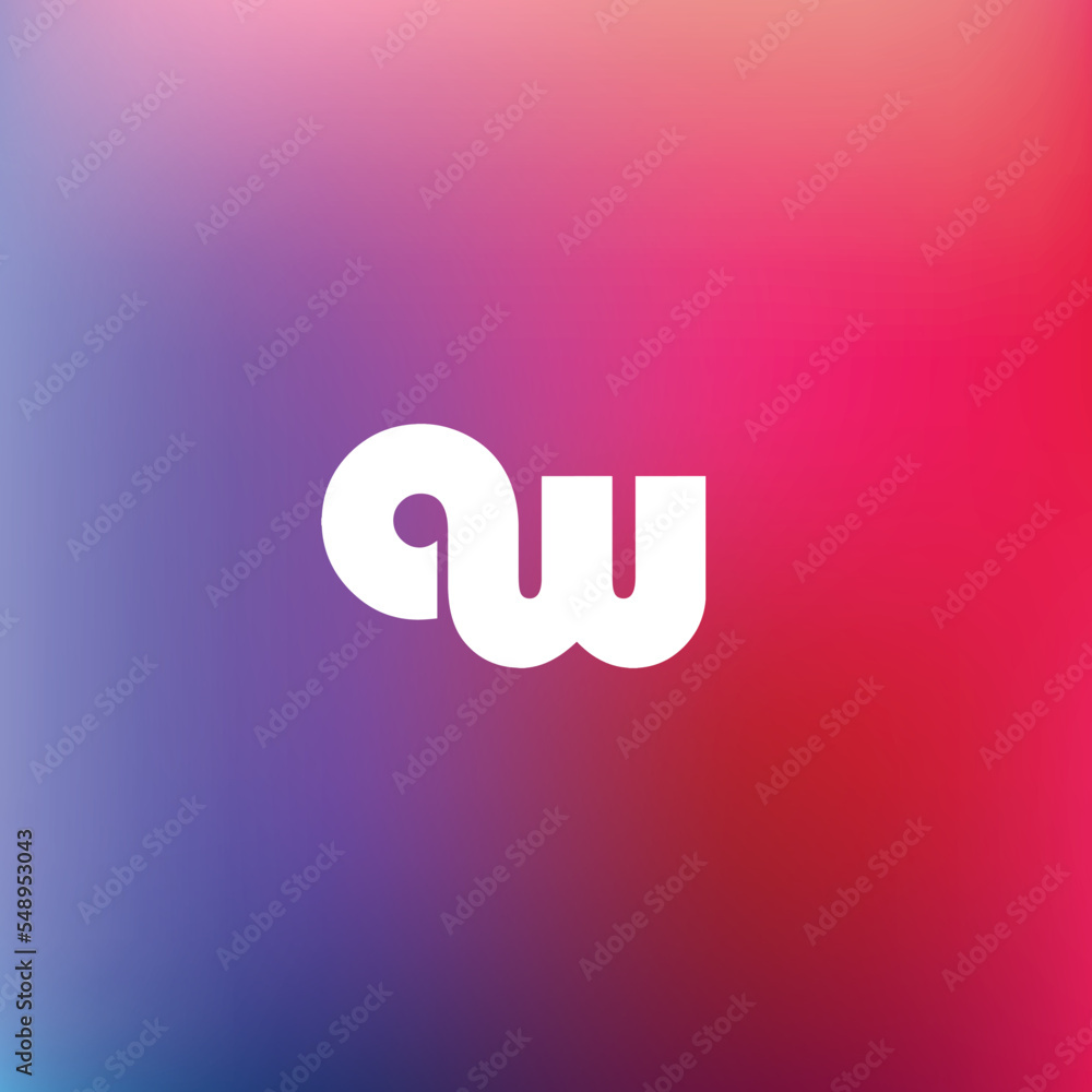 QW logo design vector iconic and modern Stock Vector | Adobe Stock