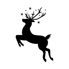 Wall Mural - christmas deer icon vector. christmas reindeer illustration sign collection. animal symbol or logo.