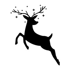 Wall Mural - christmas deer icon vector. christmas reindeer illustration sign collection. animal symbol or logo.