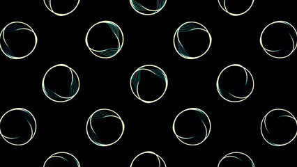 Wall Mural - background with pulsating rings on isolated background. motion. minimalistic rings with vibrating ed