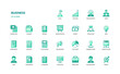 © andinur - business teamwork finance startup dominant green color icon for web presentation simple vector illustration