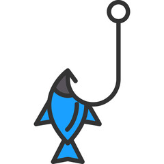 Sticker - Fishing Hook Icon