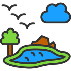 Sticker - Lake Icon