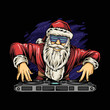 Christmas Santa Claus Playing DJ Music