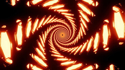 Wall Mural - abstract hypnotic hell energy tunnel. motion. flying to hell through the hot scary flame corridor.