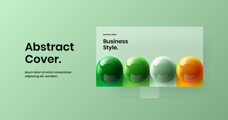 Unique computer display mockup landing page illustration. Vivid website vector design concept.