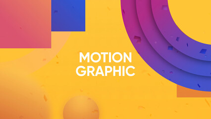Wall Mural - background with moving geometric shapes to insert. motion. simple animation with motion graphic for 