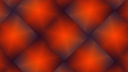 Wall Mural - bright red background. motion.large squares that hypnotize in animation.