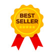 © Wasantha - best seller badge icon flat vector illustration clipart isolated on white background