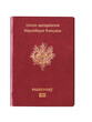 French european passport isolated on transparent background, id nationality and travel in France and Europe, png file
