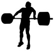 Olympic Weightlifting Man Snatching Barbell