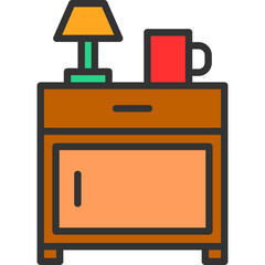 Sticker - Bedside Table Icon