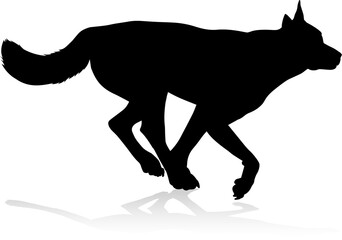 Wall Mural - Dog Silhouette Pet Animal