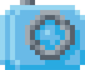 Wall Mural - Camera Photos Pixel 8 Bit Video Game Art Icon