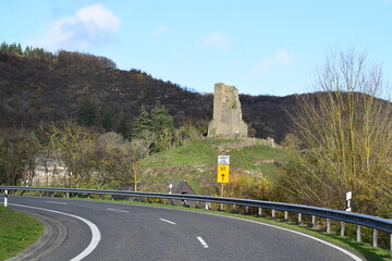 Poster - Burg Coraidelstein, Ruine in Klotten