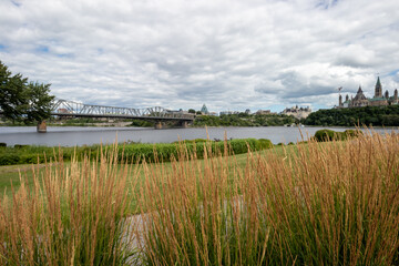 Wall Mural - View of the city of Ottawa and the Ottawa River from Hull, Quebec