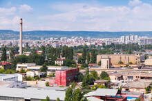 Aerial Summer View Of Varna, Industrial Buildings