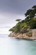 Vertical shot of a beautiful sea in Bretagne, France