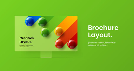 Original banner design vector template. Minimalistic computer display mockup website concept.