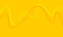 Yellow Background. Yellow Orange Wave Lines Flowing Waves Design Abstract Digital Equalizer Sound Wave Flow Line Vector Illustration For Tech Futuristic Innovation Concept Background Graphic Design