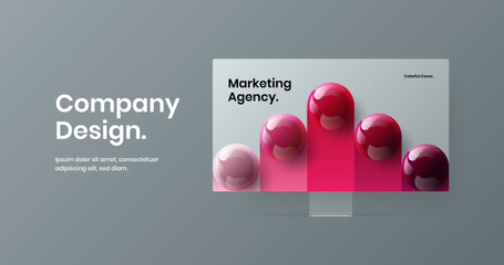 Vivid banner vector design layout. Isolated computer monitor mockup landing page illustration.